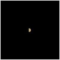 This is the only image of Mars that the NASA Mars Climate Orbiter produced, taken at over 4 million kilometres away from the planet. This was a US $327.6 million project: The 576 non-zero pixels effectively cost $568,750 each.